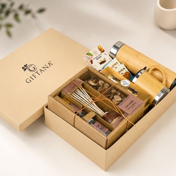 Ivory Rigid Gift Box with Ribbon